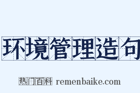 环境管理造句是什么意思的图片